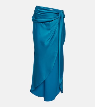 Gonna midi Elisabetta in raso | Simkhai