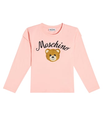 T-shirt in misto cotone con stampa | Moschino Kids