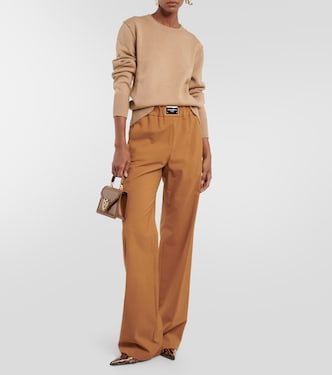 Pantalones anchos en mezcla de lana | Dolce&Gabbana