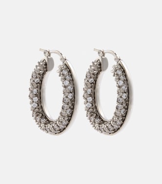 Orecchini a cerchio con cristallo | Jil Sander