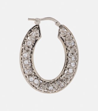 Orecchini a cerchio con cristallo | Jil Sander