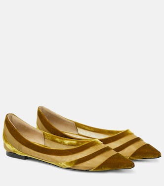 Ballerinas Love aus Samt und Mesh | Jimmy Choo