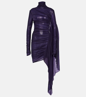 Miniabito asimmetrico in chiffon | Mugler