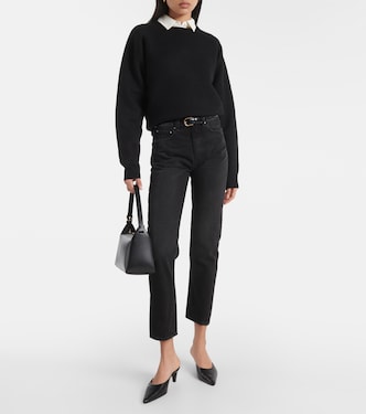 Jean raccourci à taille mi-haute | Toteme