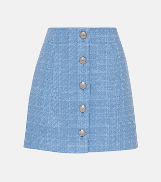 Falda Rubra de tweed de mezcla de algodón | Veronica Beard