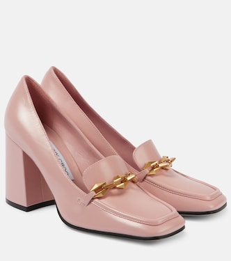 Diamond Tilda 85 leather loafer pumps | Jimmy Choo