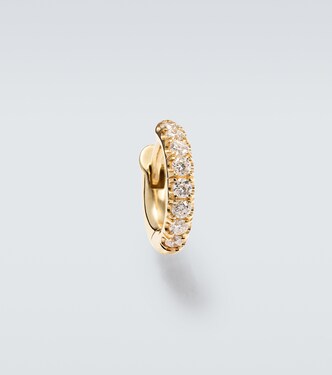 Micro Hoop Mini 18kt 골드 다이아몬드 싱글 이어링 | Spinelli Kilcollin