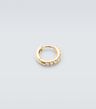 Pendiente individual Micro Hoop Mini de oro de 18 ct con diamantes | Spinelli Kilcollin