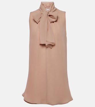 Bow-detail silk tank top | Max Mara