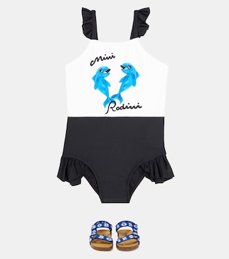 Bañador Dolphins con volantes | Mini Rodini