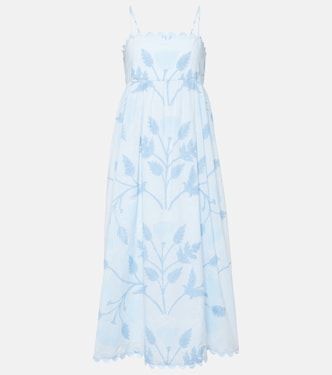 Vestido midi de algodón floral | Juliet Dunn