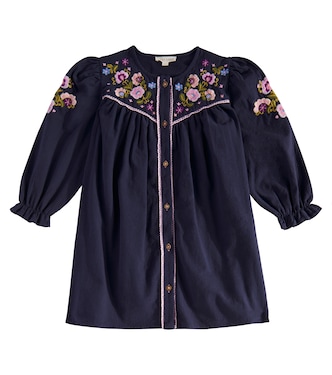 Besticktes Kleid Floriane aus Baumwolle | Louise Misha