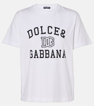T-shirt in jersey di cotone con logo | Dolce&Gabbana