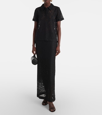 Gonna lunga Jasmine in pizzo a fiori | Proenza Schouler