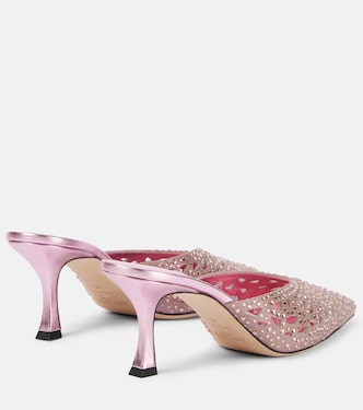 Mules Solar 70 in suede con cristalli | Jimmy Choo