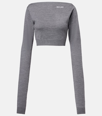 Cropped-Pullover aus Wolle | Miu Miu