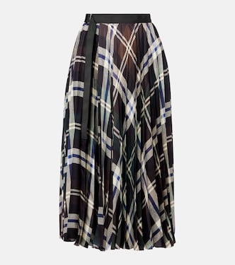 Falda midi a cuadros | Sacai