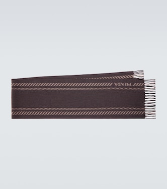 Logo wool and cashmere scarf | Prada