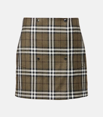 Burberry Check wool miniskirt | Burberry