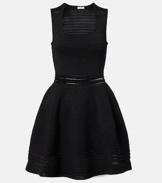 Lottie ribbed-knit sheer minidress | Simkhai