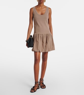 Isla cotton-blend poplin minidress | Velvet