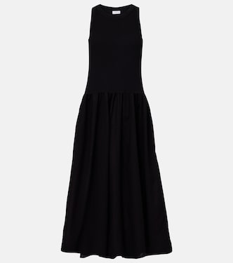 Amelia cotton-blend maxi dress | Velvet