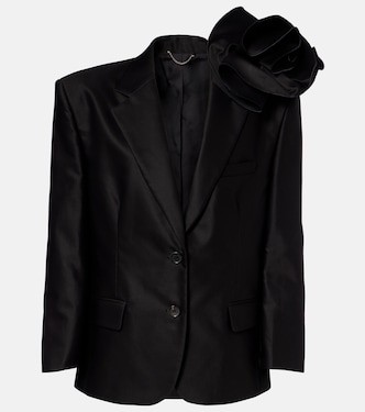 Floral-appliqué cotton blazer  | Magda Butrym