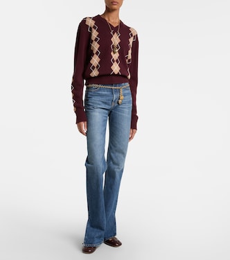 Argyle wool and cashmere sweater | Chloé
