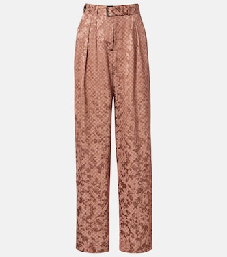 Belted printed wide-leg pants | Dries Van Noten