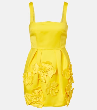 Vestido corto Piper con aplique floral | Leo Lin