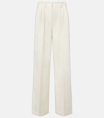 Molo pleated wool and cotton-blend pants | Max Mara