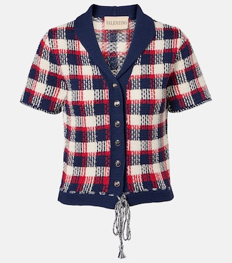 Checked cotton cardigan  | Valentino