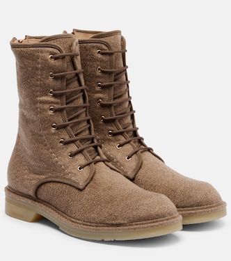 Bottines Baker en cachemire et cuir | Max Mara