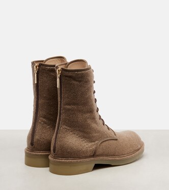 Bottines Baker en cachemire et cuir | Max Mara