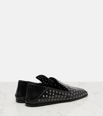 Eliot embellished leather slip-on shoes | Jimmy Choo