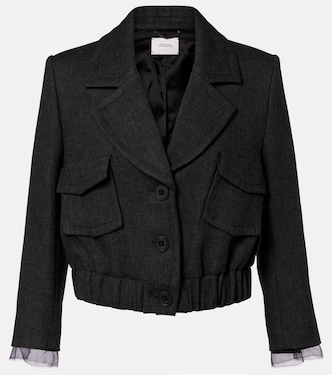 Layered Coolness organza-trimmed cropped jacket | Dorothee Schumacher