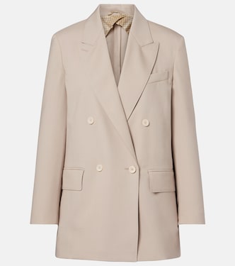 Double-breasted wool, mohair, and silk blazer | Max Mara