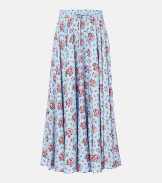 Floral silk-blend midi skirt | Dolce&Gabbana