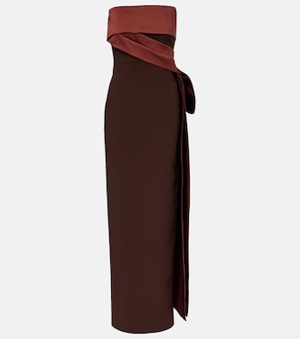Crêpe and taffeta bustier gown | Roland Mouret
