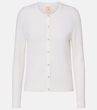 Pointelle virgin wool cardigan | Jardin des Orangers