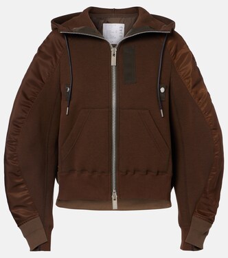 Sweat à capuche en coton mélangé | Sacai