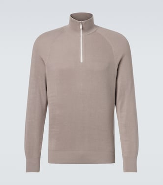Cotton half-zip sweater | Brunello Cucinelli