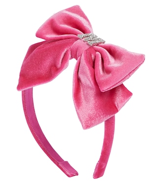 Embellished velvet headband | Monnalisa