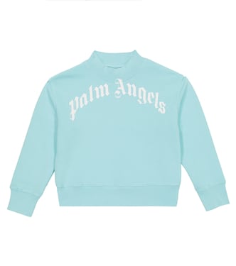 Logo cotton high-neck sweater | Palm Angels Kids