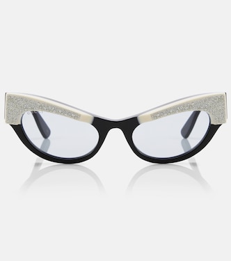 Occhiali da sole cat-eye con cristalli | Gucci