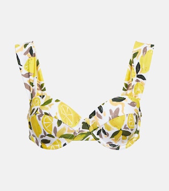 Top de bikini Amarilla estampado | Rebecca Vallance