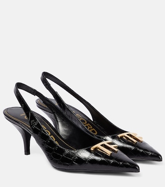 Escarpins TF en cuir embossé | Tom Ford