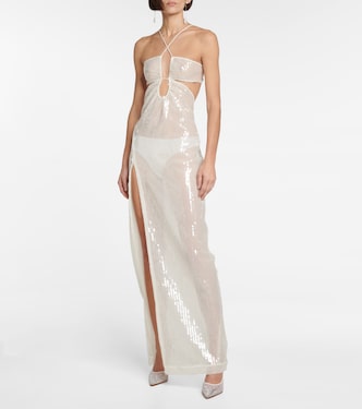 Bridal sequined tulle gown | Nensi Dojaka