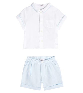 Bébé – Ensemble chemise et pantalon en lin | Il Gufo