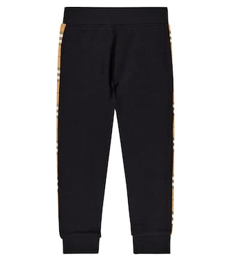 Burberry Check-trim cotton sweatpants | Burberry Kids